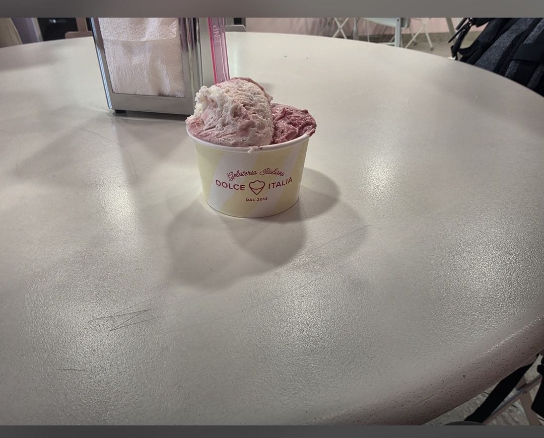 朝からジェラート